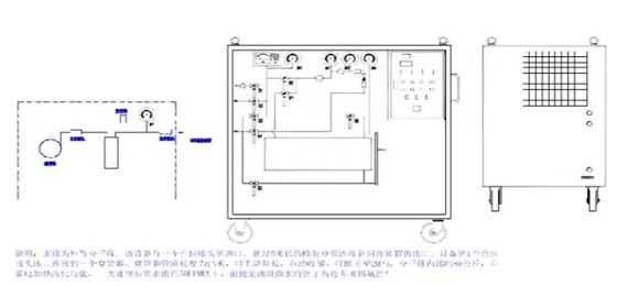 SF6 Gas Hydrogen Purification System Auto Coil Filtration With 4x Regenerable Molecular Sieves
