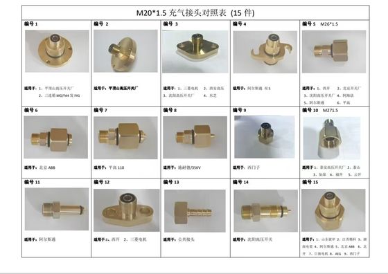 Custom Sf6 Gas Management Inflation System Connector 15 Unit